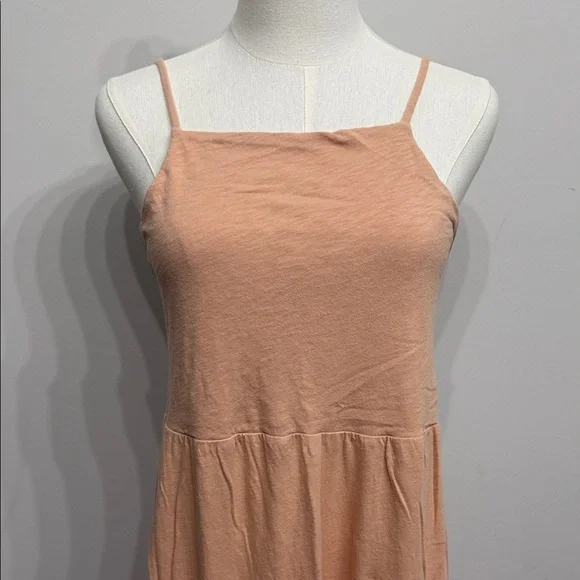 Z Supply Size XS Light Coral Maxi Rory Tiered Slub Dress Sand - Picture 5 of 9